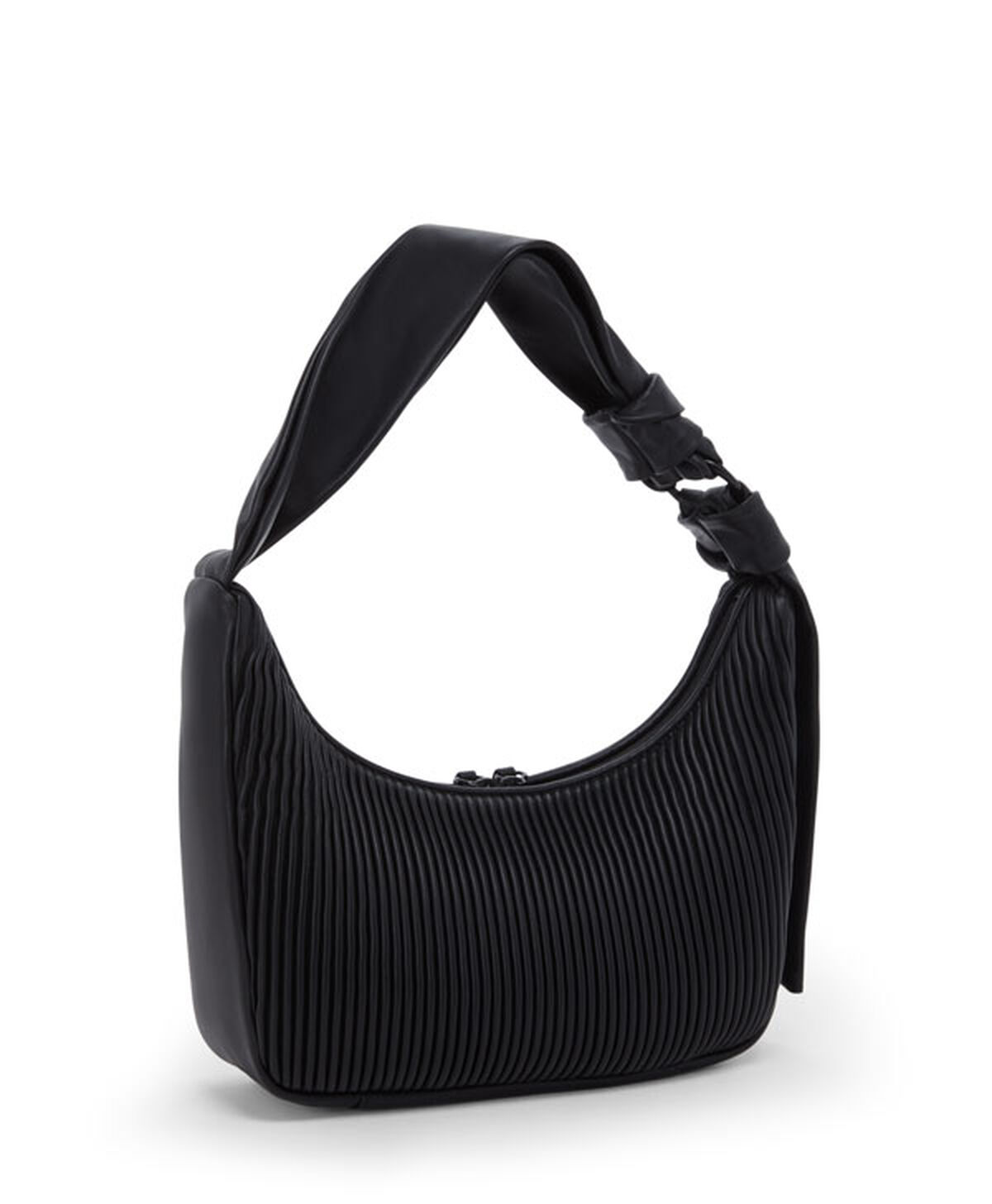 TUMI ASRA Small Shoulder Bag Black Ribbed