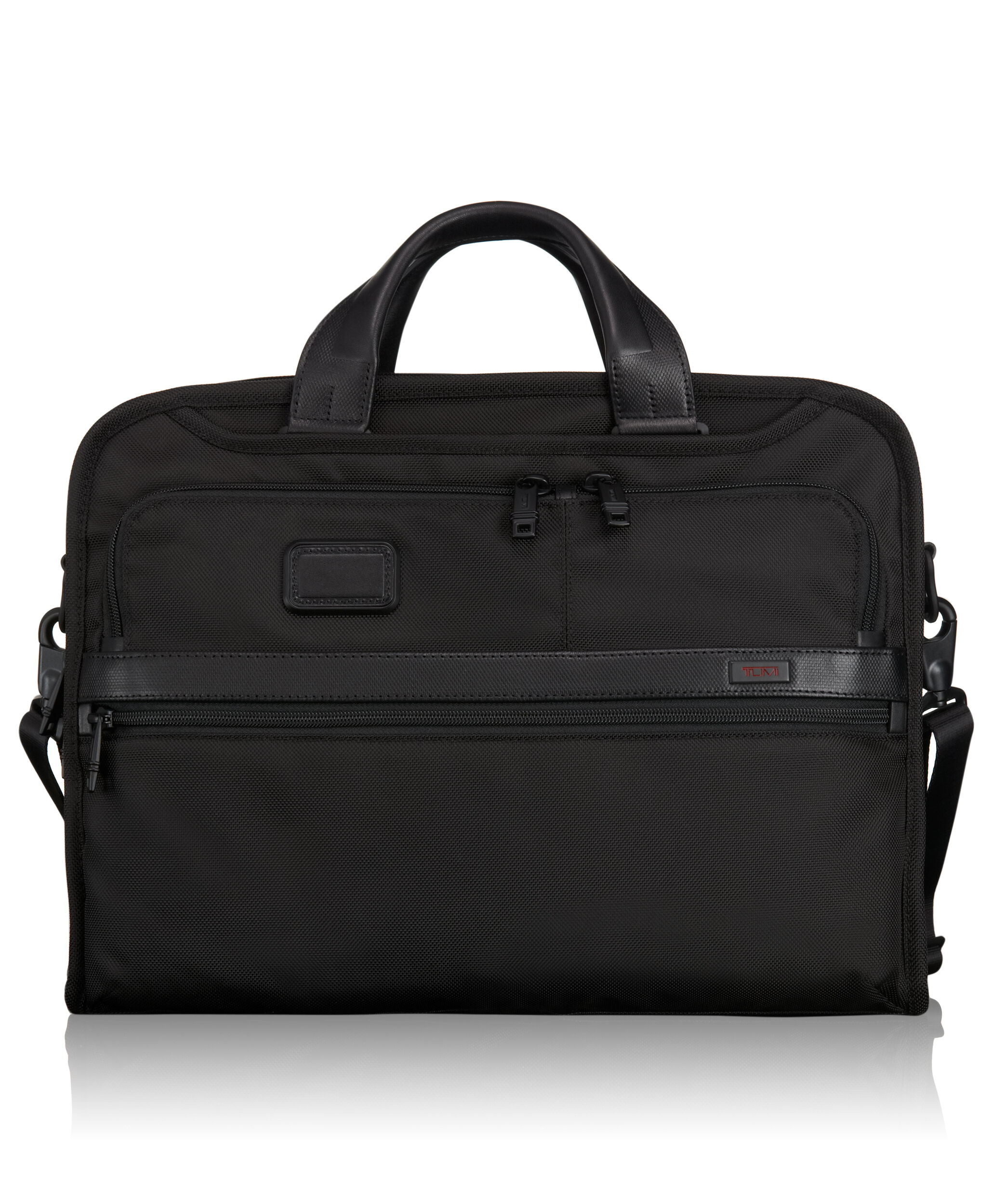 Tumi slim large screen leather deals computer portfolio brief