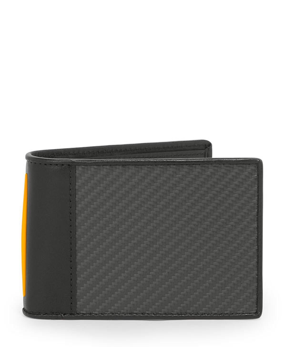 TUMI TUMI McLaren SLIM SINGLE BILLFOLD Carbon/Papaya