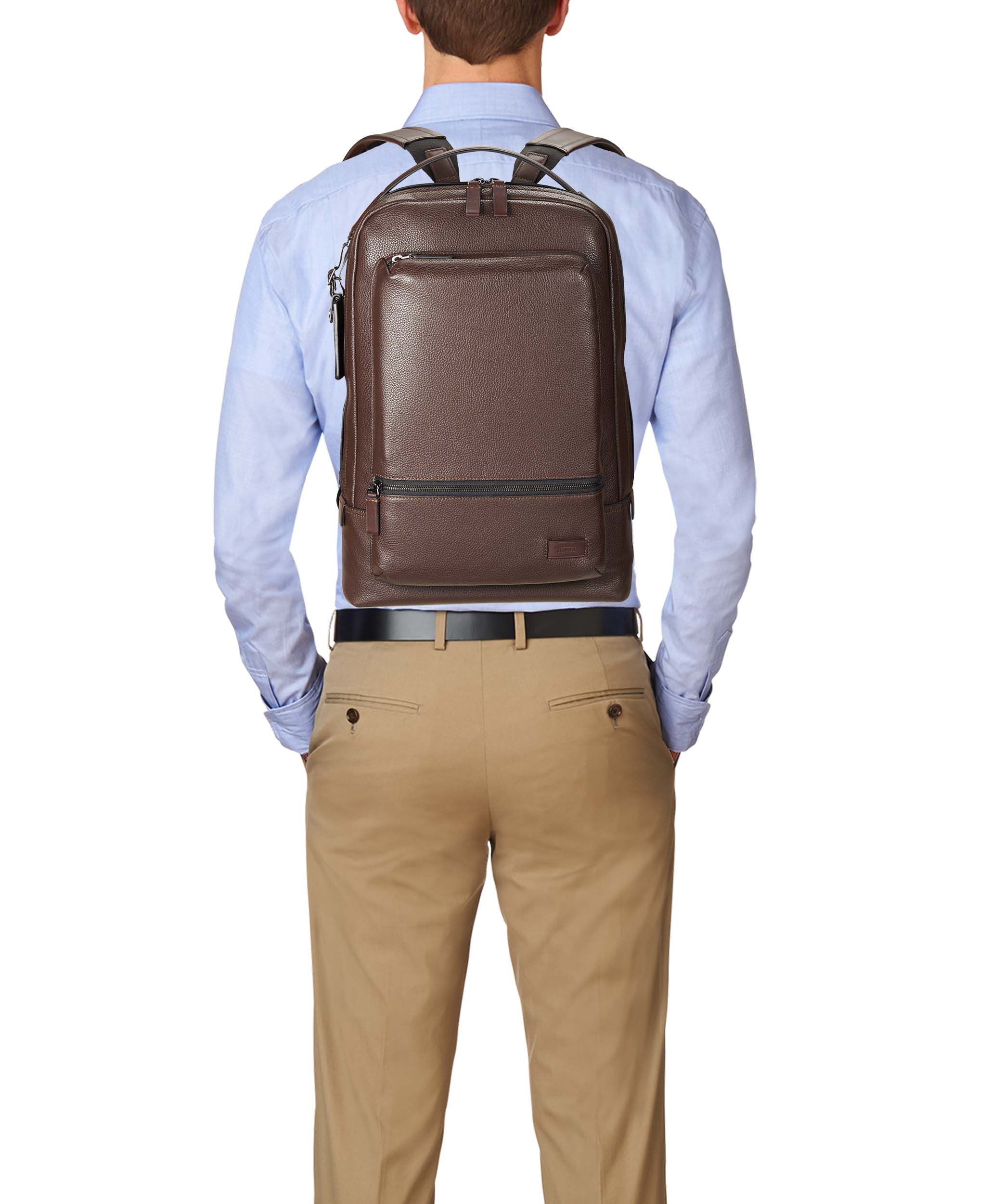 tumi bates leather backpack